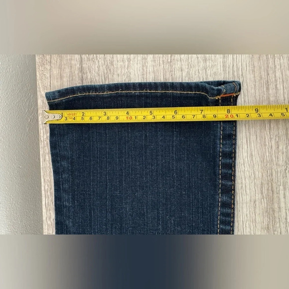 True Religion Becky Flap Horseshoe Pocket Jeans Dark Wash Bootcut Size 28 - Picture 7 of 12